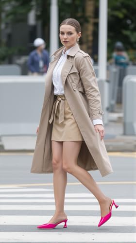 Castamere Womens Close Pointed Toe Slip-on Beaded Mules Heels Kitten Heel Dress Party Casual Pumps 2.6 Inches Heels4