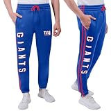 Ultra Game NFL Official Adults Active Super Soft Fleece Game Day Jogger Sweatpants - Unisex, New York Giants, Team Color, X-Large