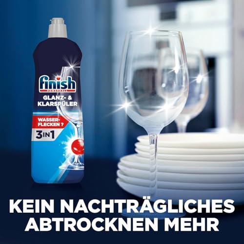 Finish Lot de 2 liquides de rinçage pour lave-vaisselle Shine and Protect - 800 ml chacun