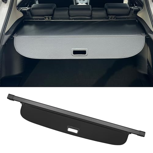 Motoforti Car Trunk Retractable Cargo Cover for Mitsubishi Outlander 2008-2012 Rear Trunk Parcel Shelf Luggage Security Shield Shade, Canvas, Gloss Black