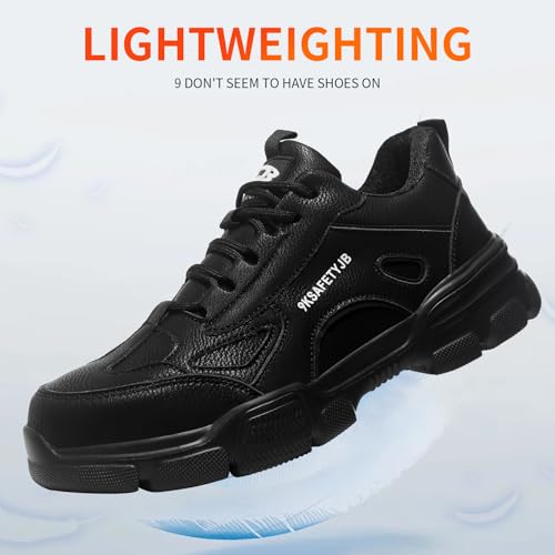 Image of Steel Toe Shoes for Men Puncture Proof Indestructible Industry Construction Work Shoes Lightweight Comfortable Breathable Steel Toe Safety Sneakers