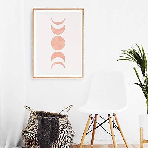 Affiche abstraite et affiche phases de lune minimalistes pour décoration intérieure