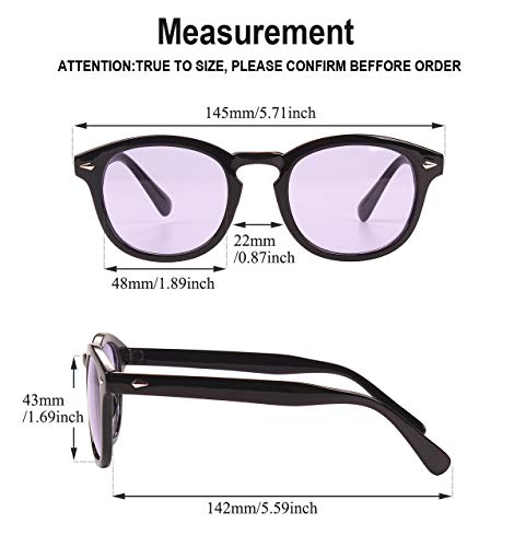 Image of Bestum Retro Inspired Sunglasses With Rivets Tinted Lens UV400