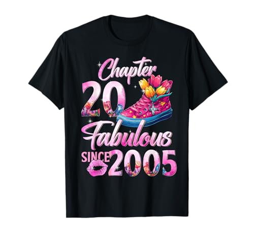 Chapter 20 EST 2005 20 Years Old Gifts 20th Birthday Queen Camiseta