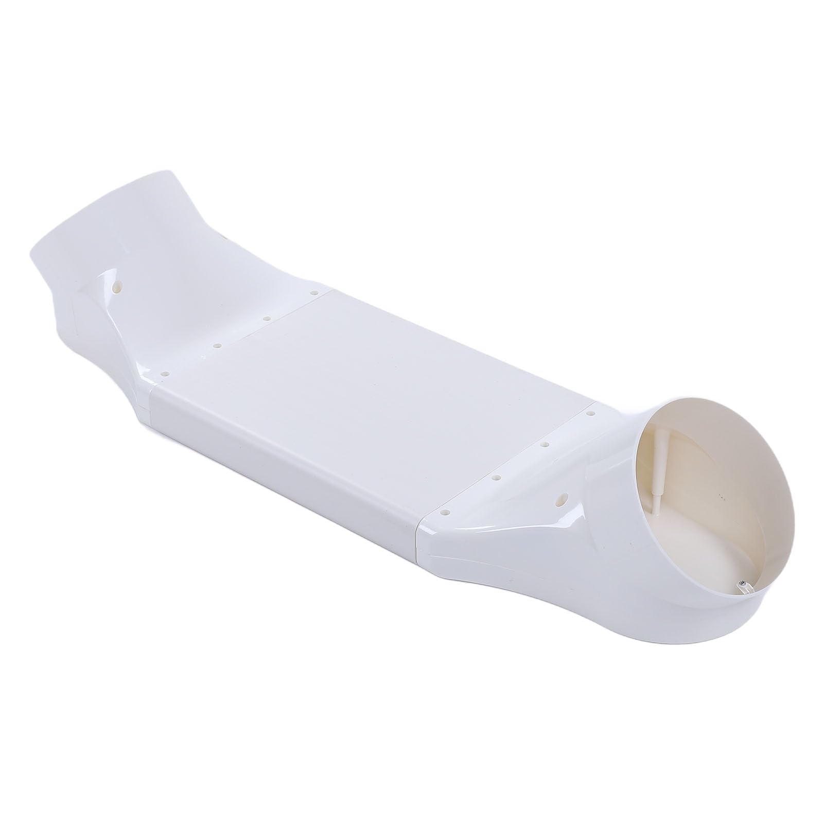 Fafeicy Kit de Transición de Conducto ABS de 200mm, Adaptador Redondo a Plano, Tubo de Cruce de Haz sin Taladro para de Ventilación de Secadora en Lavandería Doméstica
