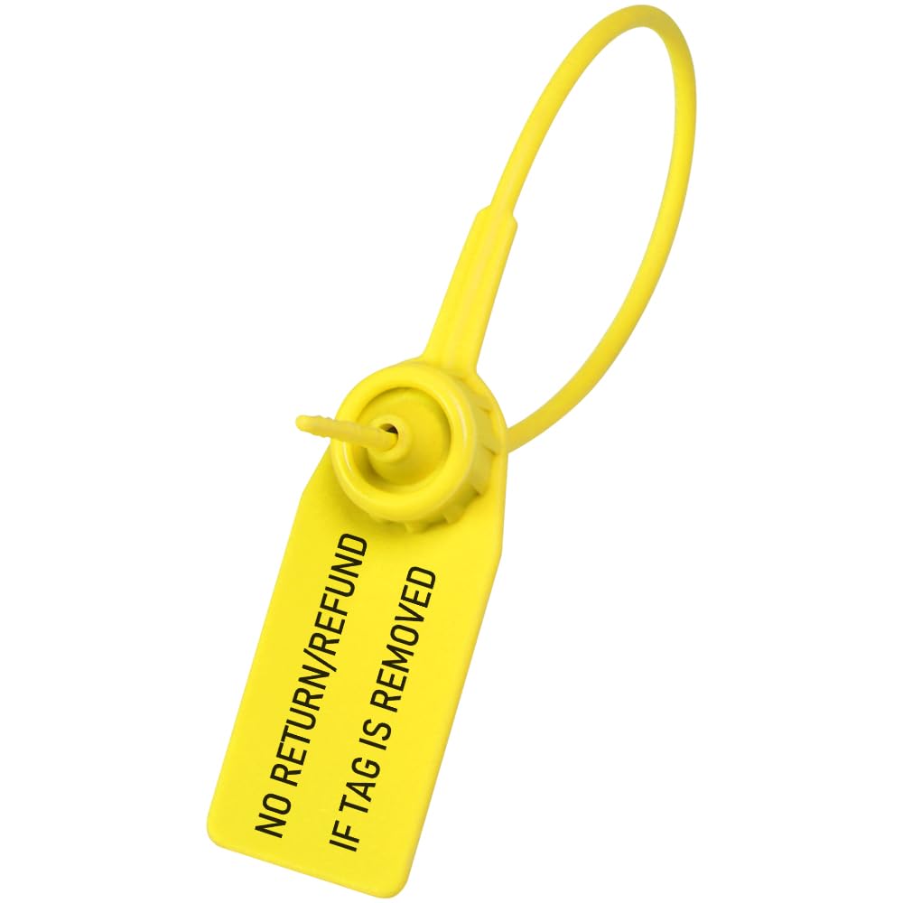 100pcs Plastic Security Seals Disposable Product Hang Tags Void Labels for Clothes Shoes Bag Boutique