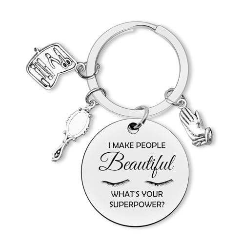 Makeup Artist Gifts for Women Men Estheticians Gift Keychain Makeup Lovers Gifts Lashes Girl Gift Eyelashes Artist Jewelry Cosmetology Gift Beautician Gift Lash Artist Graduation Gift Thank You Gifts