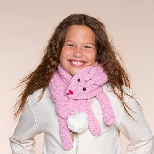 Kids Animal Character Double-Layer Knitted Scarf - Fun Critter Design for Children All Ages2