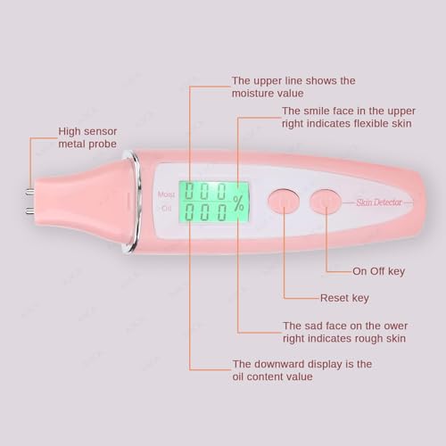 Image of Portable Digital Skin Detector Pen Facial Skin Tester Portable Skin Analyzer Water Oil Tester Fluid Analysis Moisture Machine Monitor for Skin Care Tools