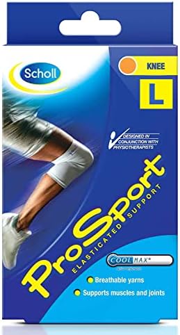 Scholl ProSport Elasticated Support - Compression Bandage for Knee, Large