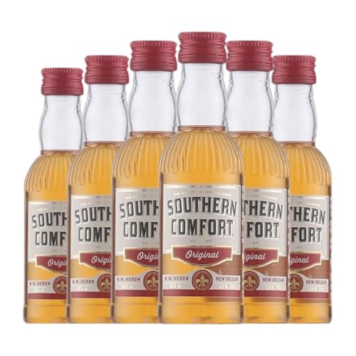 Licores Southern Comfort Original Whisky Botellín Miniatura 5 cl (Caja de 6 Botellín Miniatura de 5 cl)
