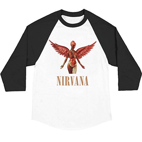 Nirvana - Triangle In Utero Raglan - X-Large White