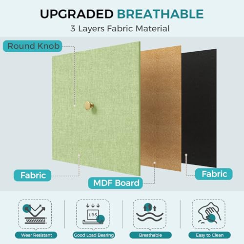 Image of OLIXIS 5 Drawer Dresser for Bedroom, Storage Organizer Unit for Closet | Chest of Drawers for Clothes Storage with Bins, Wide Fabric Bedroom Dresser, Wooden Top, Living Room, Light Green