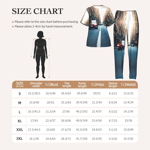 Pyjama doux pour femme vêtement de nuit confortable imprimé voiture rouge