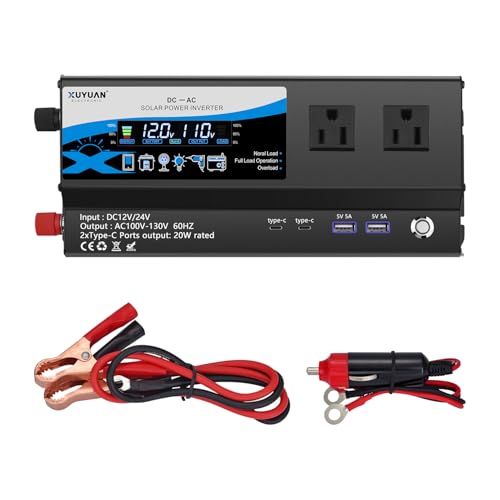 1000W電源インバータ Amazon | インバータ 24V 定格 1000W 最大 1600W 電源