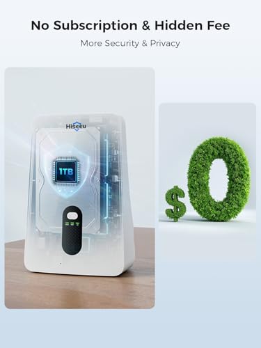 Image of Hiseeu Solar Camera Outdoor Wireless, 4 Cam-Kit, No Subscription, Expandable to 10CH, Home Security Camera System, 2K Color Night Vision, PIR /AI Detection, IP66, 2.4G & 5G WiFi, 1TB Local Recording