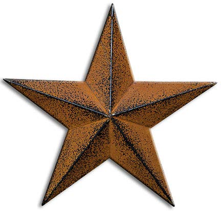 ACCENTHOME Country Steel Metal Barn Star Antique Rustic Country Primitive Barn Star Wall Decor 18 Rustic with Black
