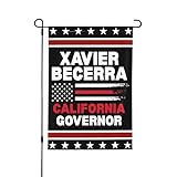 Xavier Becerra for Ca California Governor Garden Flag 12.5"x18" California 2026 Election Flags Yard Signs Double Sided for Lawn Porch No FlagPole
