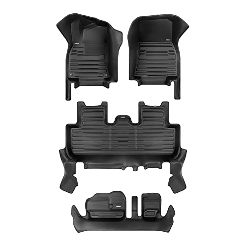 TuxMat - for Tesla Model Y 7-Seater 2020-2025 Models - Custom Car Mats - Maximum Coverage All Weather Laser Measured - This Full Set Includes 1st 2nd and 3rd Rows