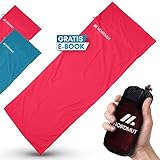 🌿 𝗩𝗜𝗘𝗟𝗦𝗘𝗜𝗧𝗜𝗚 - Ganz egal ob als dünner Sommerschlafsack, Reisedecke oder Schlafsack-Inlett. Der Mini Schlafsack ist für Backpacker, Segler und Individualtouristen geeignet - ein angenehmer Schlaf ist garantiert.