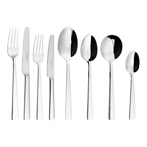 Grunwerg Westminster 44-Piece Boxed Mirror Cutlery Set 44BXWMS, 18/10 Stainless Steel, Silber - Image 2