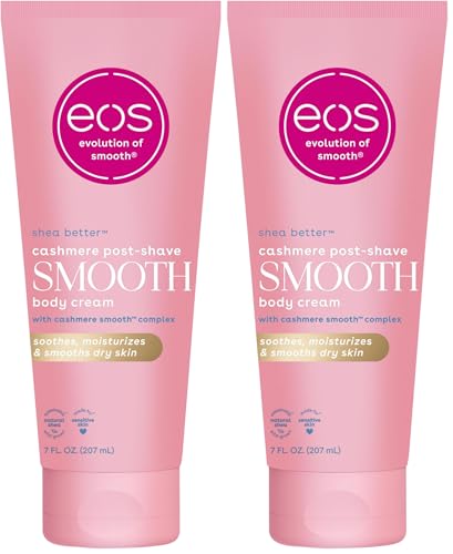 Image of eos Cashmere Skin Collection Post-Shave Smooth Body Cream- Vanilla Cashmere,72-Hour Hydration,Nourishing,Body Care,Shea Butter,7 fl oz,(Pack of 2)