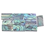Chiffonade 10Pcs Guitars Inlay Material,Abalone Shell Inlay Material Sheet Fretboard for Guitar Fretboard, Mosaic Art and Jewelry Design