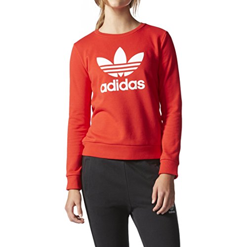 adidas Originals Women's Top's Crew Sweater, Vivid Red Small