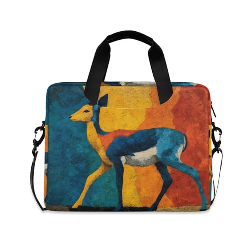 Bolso para laptop con diseño ciervo colorido miniatura 1