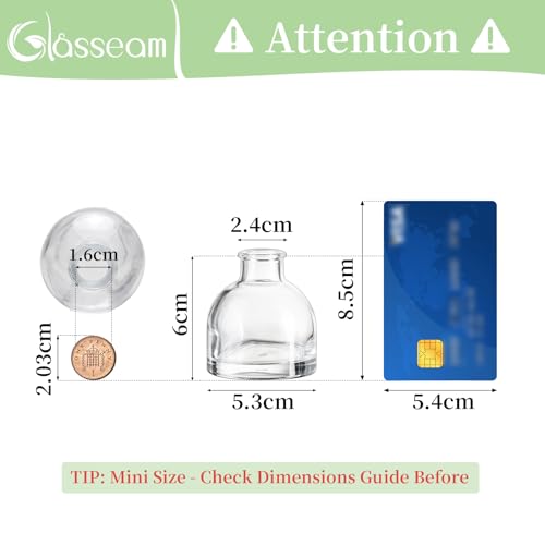 Glasseam Small Bud Vases for Centrepiece: 20pcs Glass Vases Set Lovely Clear Vase for Wedding Party Table Decorations Home Dining Tables Decor - Cosy Home Interiors Glasseam Small Bud Vases for Centrepiece: 20pcs Glass Vases Set Lovely Clear Vase for Wedding Party Table Decorations Home Dining Tables Decor - Image 2
