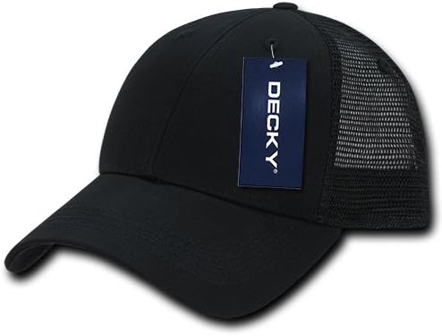 DECKY 214-BLKBLK Low Crown Mesh Golf 