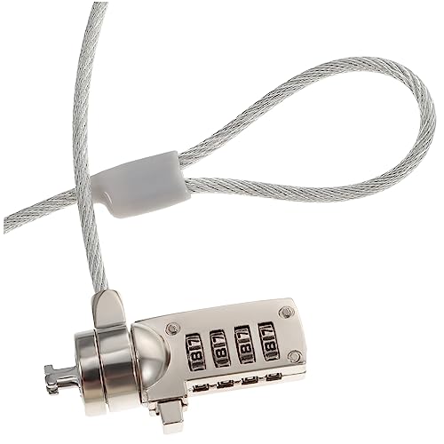 CONGARTENO ノートパソコン用ロックケーブル セキュリティケーブルロック 4桁リセット可能ダイヤル式コード 直径3.5mm 長さ1.8m