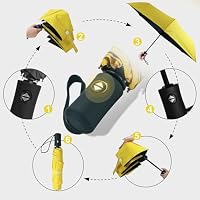 Herreicher UV Schirm Reise Regenschirm Automatik - Kompakt Faltbar Tragbar UV-Schutz Taschenschirm Leicht Umbrella 98cm Spannweite 6 Rippen 210T Abdeckstoff UPF50+ für Erwachsene und Kinder (Gleb) – Ansicht 9