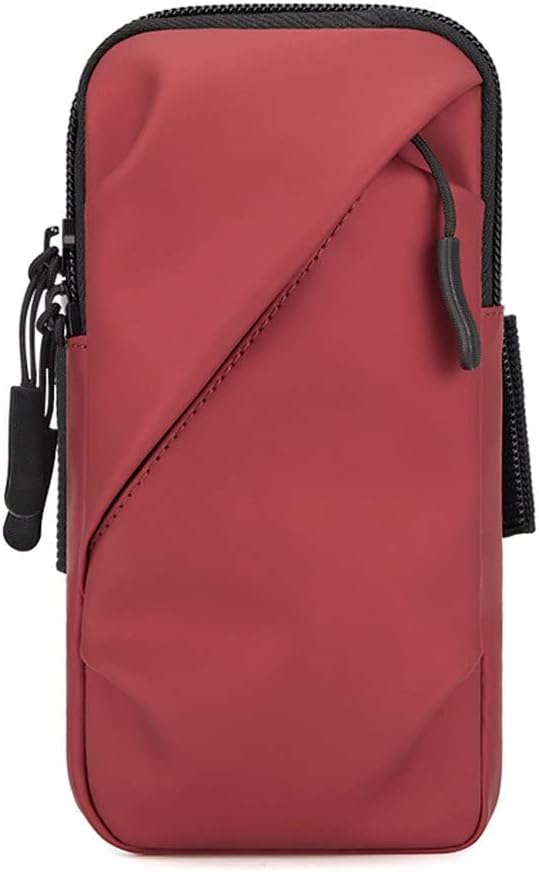 6.5Inch Phone Arm Bag Polyester Layer Large Capacity Breathable Outdoor Fitness Running Cellphone Card Case(White-Dinosaur Doodle4)