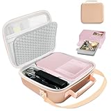 Hard Storage Case for Canon Selphy CP1500 CP1300 CP1200 Wireless Color Photo Printer,Batteries, Photo Paper, and Ink cartridges All Have Dedicated Spaces - Pink(Case Only)