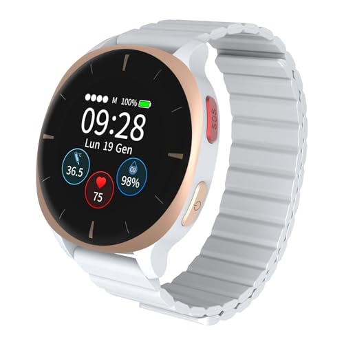 Audar E2 Monitor Salute Smartwatch, Bracciale Salvavita Anziani per Cadut