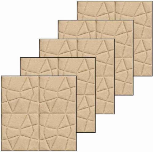 RUDVED 3D Diamond Wallpaper PE Foam self Adhesive Diamond Design Wall Stickers/DIY Wallpaper for Home Hotel Living Room Bedroom Cafe Deco (70 x 70 cm Brown) (Brown)