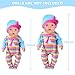 TDDS9 4 Sets Baby Doll Clothes and Accessories for 14-18 Inch Doll, 9 Pcs Fashion Clothes Dresses Outfits for 43cm New Born Baby Dolls, 15 Inch Dolls, American 18 Inch Toys