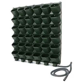 Self Watering Planters with Timer and Rain Sensor, 36-Pocket Wall Mounted Vertical Garden System