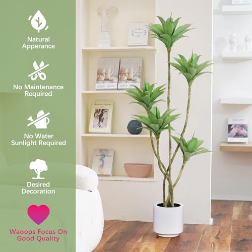 Artificial-Trees-51-Ft-Water-Lilies-with-5-Heads-Potted-Faux-Floor-Plants-for-Living-Room-Decor-Fake-Silk-Plants-for-Home-Decor-Indoor-Office-Garden-Outdoor-Tree Artificial Trees 51 Ft Water Lilies with 5 Heads Potted Faux Floor Plants for Living Room Decor Fake Silk Plants for Home Decor Indoor Office Garden Outdoor Tree