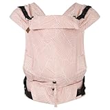 Hoppediz Babytrage Primeo, für Neugeborene ab Geburt, Bauchtrage, Rückentrage, 100% kbA-Baumwolle (Grenada rose)