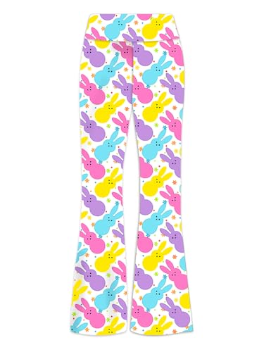 Image of Deerose Girls Halloween Hippie Bell Bottom Pants High Waist Flare Pants 5-14 Years