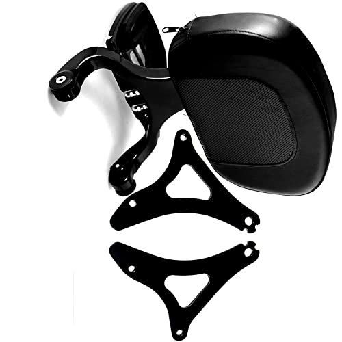 Support fixe noir brillant et dossier passager pour Harley Touring 2014-2023