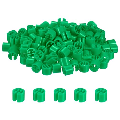 M METERXITY 300-Pack Clothes Hanger Markers Blank, Plastic Garment Color Coded Size Clips Fit 3.5mm Rod for Clothing/Wire Hangers, Colored Coding Marker [Dark Green]