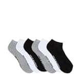 6PK INNER WELT STRIPE LOW CUT BLACK/WHITE/GREY 9-11