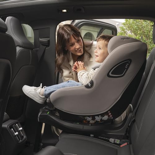 Inglesina Cartesio i-Size Seggiolino Auto, Isofix, per Bambini da 3 a 12 Anni circa, dai 100 ai 150 cm, Vulcan Black - Immagine 4