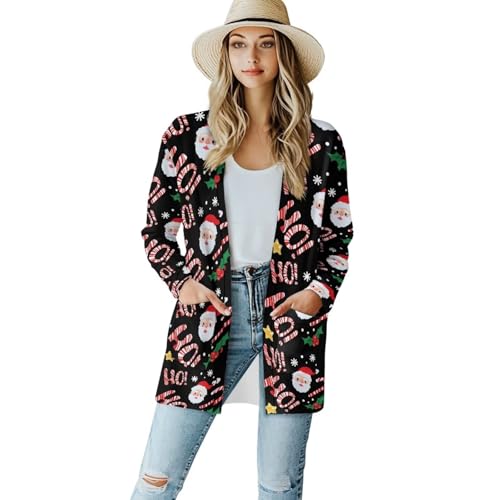 Image of Women's Lightweight Cardigans with Pockets Trendy Long Sleeve Open Front Cardigan Casual Tops Jackets Fall Oufits S-2XL