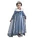 IWEMEK Costume da regina delle Neve Vestito Principessa Anna Elsa Costume Frozen con Lungo mantello Bambino Ragazza Compleanno Natale Halloween Carnevale Cosplay Festa Costume 2-8 anni, 01, 3-4 Anni