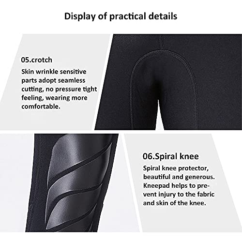 Sliverdew Roupa de banho masculina de neoprene térmico de manga comprida de 3 mm, roupa de mergulho