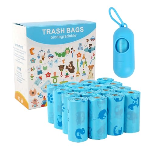 Extra Large Dog Poop Bags with Dispenser 240 count (16 Rolls) 25 x 35cm Thickened Leak Proof Dog Waste Bags 10% Larger Size for Pet